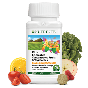 Nutrilite™ Concentrado de frutas y verduras masticables para niños