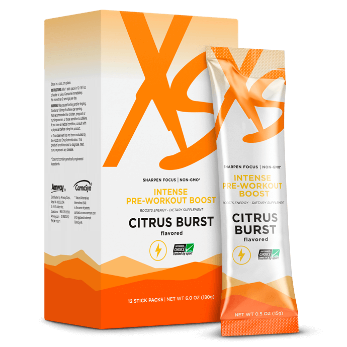 XS™ Intense Pre-Workout Boost – Citrus Burst (Stick Packs)