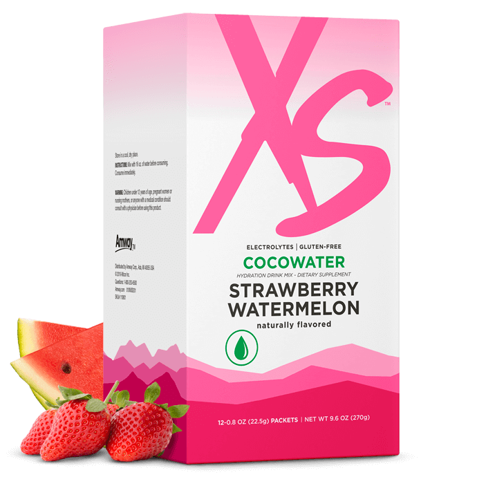 XS™ Mezcla de bebida hidratante Agua de coco – Fresa y sandía