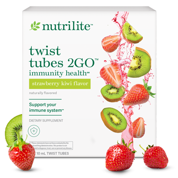 Tubitos 2GO&trade; de Nutrilite&trade; - Salud Inmunol&oacute;gica - Fresa y kiwi