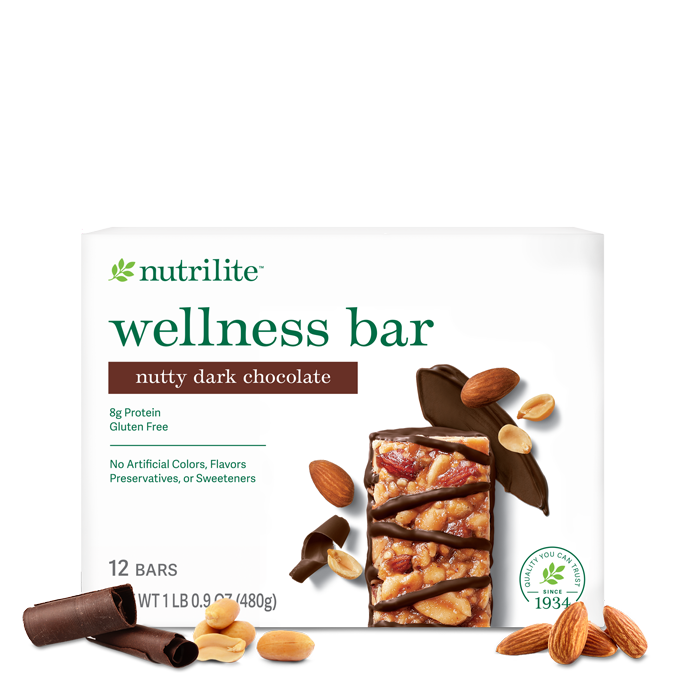 Barras de bienestar Nutrilite&trade; - Chocolate oscuro con nueces