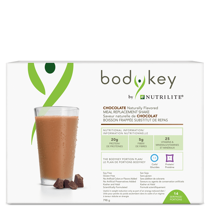 BodyKey by Nutrilite™ Paquetes de mezcla de batido sustituto de comida – Chocolate