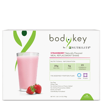 BodyKey by Nutrilite™ Paquetes de mezcla de batido sustituto de comida – Fresa
