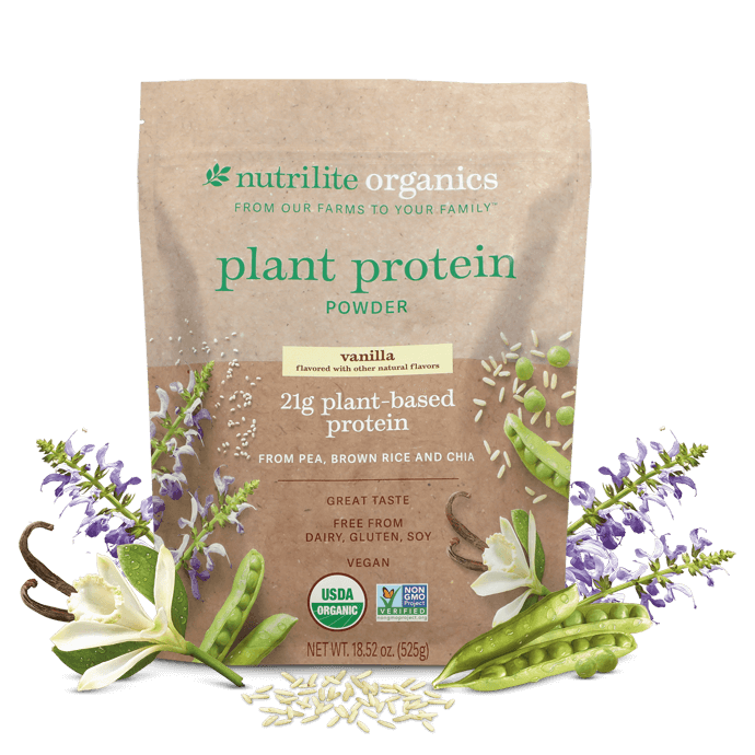Proteína vegetal en polvo Nutrilite™ Organics – vainilla