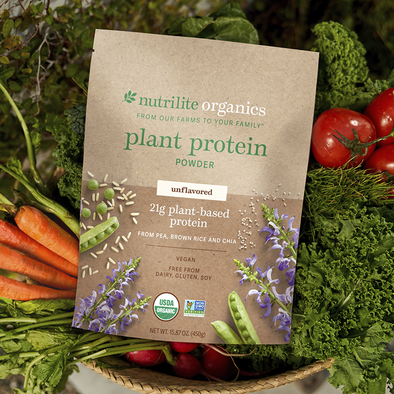 Nutrilite™ Organics Plant Protein Powder – Unflavored (125925) | Amway
