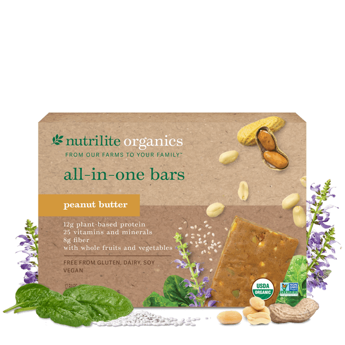 Barras todo en uno Nutrilite™ Organics – Peanut butter
