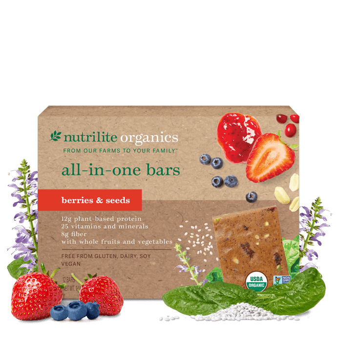 Nutrilite™ Organics All-in-One Bars – Berries & Seeds