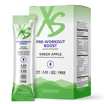 XS™ Pre-Workout Boost - Green Apple (12 Stick Packs)