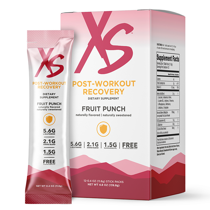 XS™ Post-Workout Recovery - Fruit Punch (12 Stick Packs)