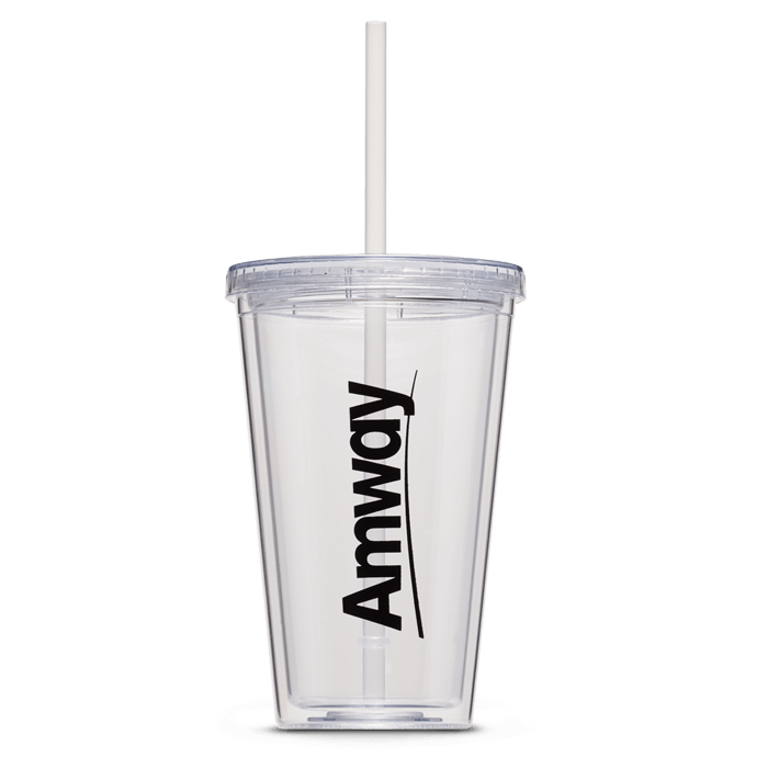 Amway™ Logo Insulated Cups with Straws